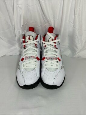 Jordan Jumpman Two Trey - White Red and Black  High-Top Sneakers with box